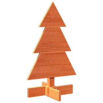 Vidaxl Lesena dekorativna novoletna jelka rjava 60 cm trdna borovina