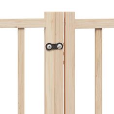 Vidaxl Ograda za pse z vrati zložljiva 9 panelov 450 cm topolovina