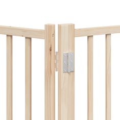 Vidaxl Ograda za pse z vrati zložljiva 8 panelov 640 cm topolovina