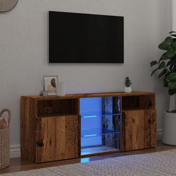 Vidaxl vidaXL TV omarica z LED osvetlitvijo, starinski les, 120x30x50 cm