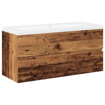 Vidaxl omara za umivalnik z vgrajenim umivalnikom Old Wood