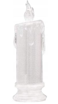 Koopman Dekorativna LED sveča 5x11cm, na baterije, prozorna