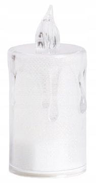 Koopman Dekorativna LED sveča 3,6x8 cm, na baterije, prozorna