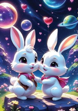 Yazz Puzzle Puzzle Zaljubljeni zajci 1000 kosov