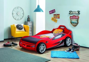 Woody Fashion Avtomobilska postelja, Coupe Carbed (rdeča) (90X190)