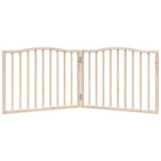 Vidaxl Vrata za pse zložljiva 2 panela 160 cm topolovina