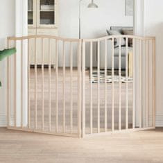 Vidaxl Vrata za pse zložljiva 2 panela 160 cm topolovina