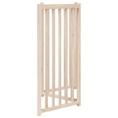 Vidaxl Vrata za pse zložljiva 3 paneli 150 cm trden les jelke