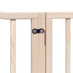 Vidaxl Ograda za pse z vrati zložljiva 4 paneli 320 cm topolovina