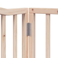 Vidaxl Ograda za pse z vrati zložljiva 4 paneli 320 cm topolovina