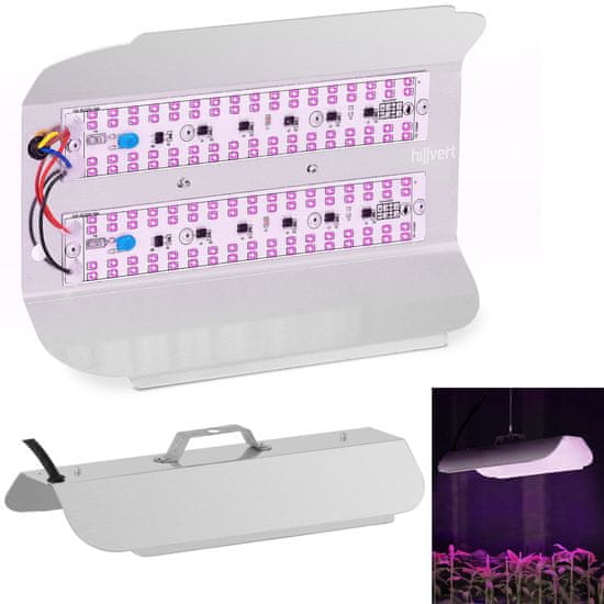 shumee Rastna svetilka za gojenje rastlin poln spekter 25 x 17 cm 136 LED 100 W srebrna