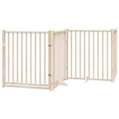 Vidaxl Ograda za pse z vrati zložljiva 6 panelov 480 cm topolovina