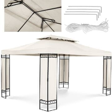 Uniprodo Vrtni paviljon, zložljiva šotor 3 x 4 x 2,6 m, krem