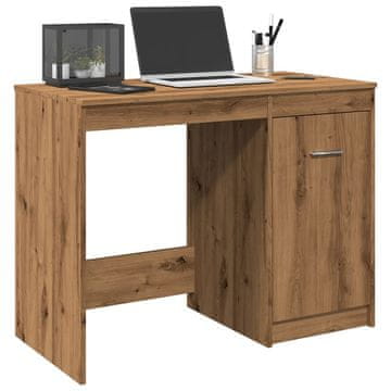 Vidaxl vidaXL Pisalna miza, Artisan hrast, 100x50x76 cm, material na osnovi lesa