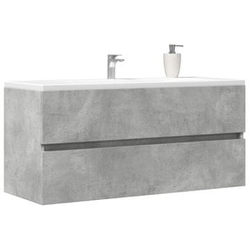 Vidaxl vidaXL Omarica za umivalnik betonsko siva 100x38,5x45 cm deska