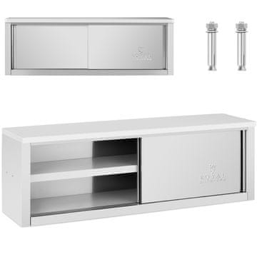 shumee Gostinska stenska omara z drsnimi vrati JEKLO 150 kg 150 x 40 x 50 cm