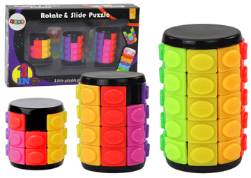 slomart LEAN TOYS Set logičnih sestavljank, Valj 3 stopnje težavnosti