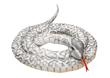 shumee Plišasta siva maskota kača 200 cm