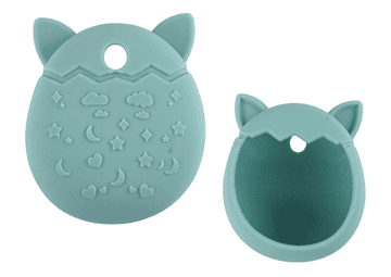 slomart LEAN TOYS Silikonsko etui za Tamagotchi - Turkizna (oblikovan kot mačka)