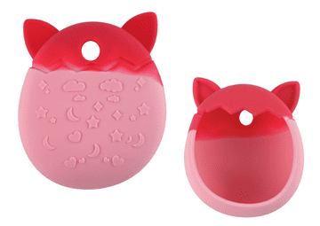 slomart LEAN TOYS Silikonsko etui za Tamagotchi - Roza (oblikovan kot mačka)