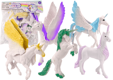 slomart Set 6 figuric Pegazov z belimi krili