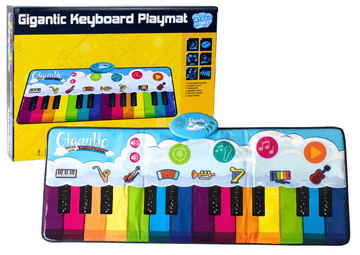 slomart Plesna podloga za učenje LEAN TOYS - Mavrično klavirsko podnožje z instrumenti, 10 melodij