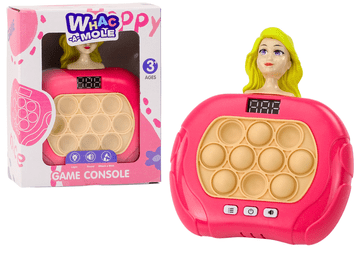 slomart Sensoryčna igra Pop-It z lutko LEAN TOYS - svetloba in zvok, roza