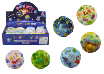 slomart LEAN TOYS Svetleča žogica z izboklinami za otroke, dinozavri, 7cm
