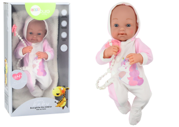 slomart LEAN TOYS punčka 'Bobas' z medvedkom, unicorn bodyjem in odejo
