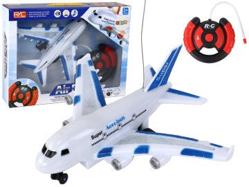 shumee RC letalo na daljinsko upravljanje, beli daljinski upravljalnik Aerobus, luči, zvoki