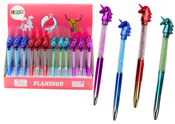 slomart LEAN TOYS Pisalo z samorogom, diamanti, modri vložek 0,7mm, mix