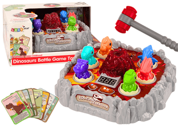 slomart Igra Vikenja v luknjo LEAN TOYS - Dinozavri, vulkan, lučke in zvoki