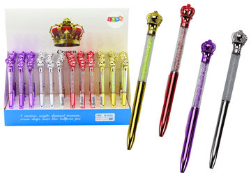 slomart LEAN TOYS Pisalo s krono, diamanti, modri vložek 0,7mm, mix