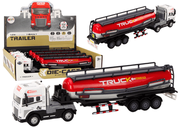 slomart Tovornjak LEAN TOYS s prikolico cisterno, TIR, 1:24, luči, zvoki
