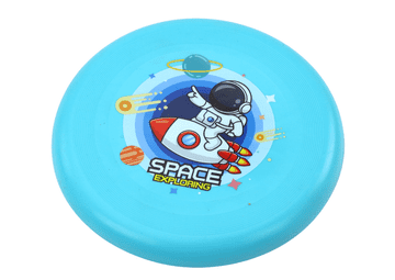 slomart Leteči disk FRIZBI LEAN TOYS s kozmonavtom, moder, 20 cm