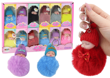 shumee Obesek za ključe lutka s pompom za mešanico ključev, torbic