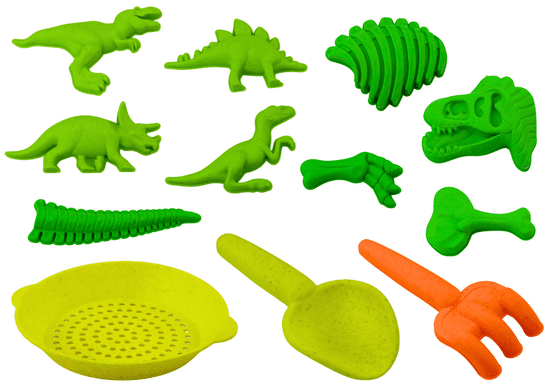 shumee Set peščenih kalupov Dinosaurs Fossils Green