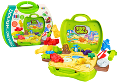 shumee Playdough Svet dinozavrov v kovčku Kalupi Orodja Zelena