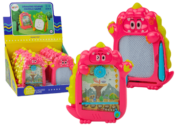 shumee Risalna miza žepna igra 2v1 roza dinozaver