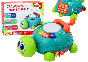 slomart Interaktywny LEAN TOYS Żółw Edukacyjny Telefon 6w1