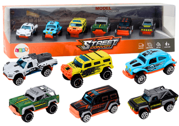 slomart LEAN TOYS Set 6 kovinskih terenskih vozil 1:64