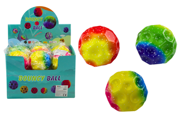 slomart LEAN TOYS svetleča žogica za stiskanje s udrtinami, 9,5 cm