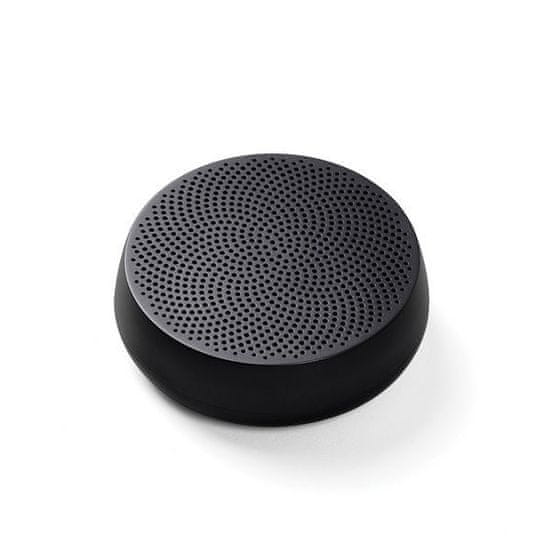 Lexon Mino+ L črn IPX4 eleganten brezžični polnilni 5W Bluetooth zvočnik LA129N
