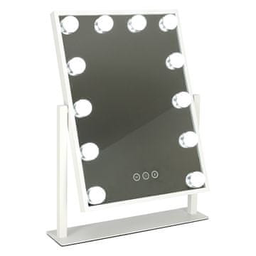 WOWO LED ogledalo za ličenje z žarnicami USB 30x40 cm