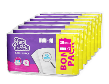 Violeta Bonus Pack 3+1 papirnate brisače, 3-slojne, 28/1