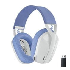 shumee Brezžične igralne slušalke Logitech -G435 LIGHTSPEED - BELE - Lahke Bluetooth z vgrajenim mikrofonom za Dolby Atmos, PC, PS4, PS5, mobilne naprave