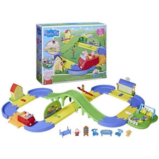 shumee Pujsa Peppa Mestno kolo Peppa z modularno cesto, vključuje vozilo in 1 figuro, +35 zvokov, od 3 let