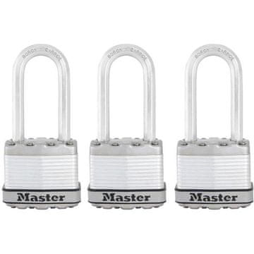 shumee MASTER LOCK Visokovarnostna ključavnica [ključavnica] [Laminirano jeklo] [Zunanja] [L obešanka] [Komplet 3] M1EURTRILH