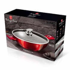 Berlingerhaus Wok s pokrovom 30 cm Burgundija Metallic Line BH-7110