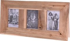 HOMESTYLING Fotografski okvir iz tikovine za 3 fotografije 55 x 28 cm KO-J11800030
